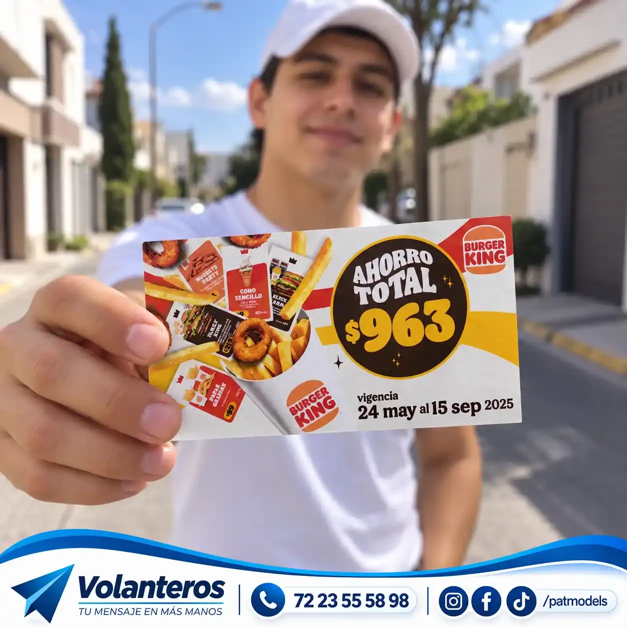 Campaña de volanteo de Burger King en Toluca y Metepec